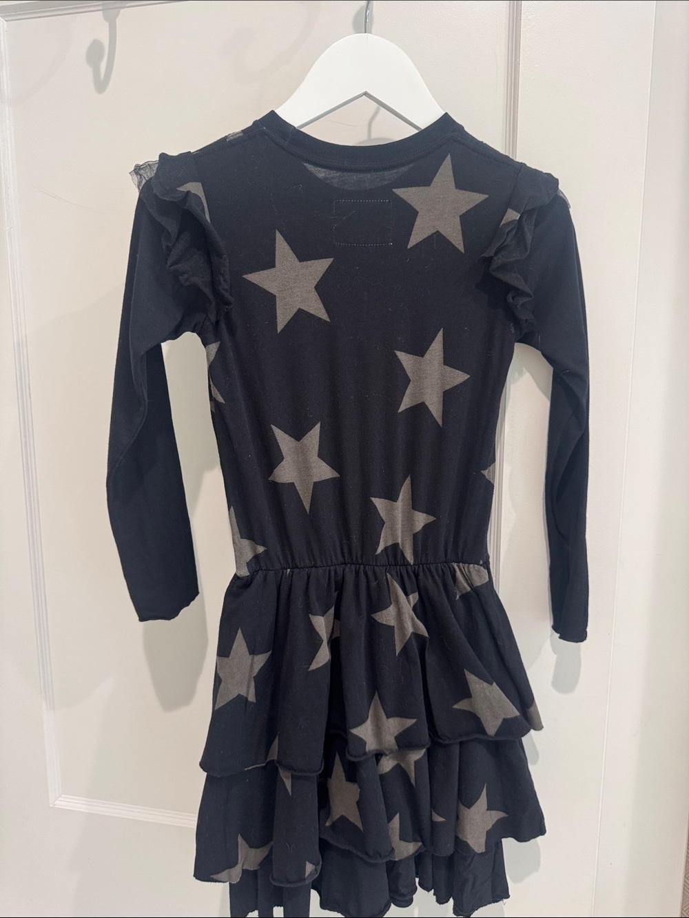 nununu Girls Star Multi Layered Black Dress size 6-7 - Picture 10 of 12